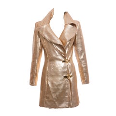Claude Montana Matte Gold Sequin Jacket, Circa: 1980's