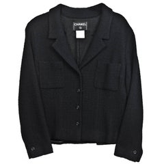 Chanel Black Boucle Jacket sz FR46