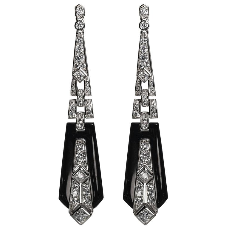 Art deco diamond earrings Clearance