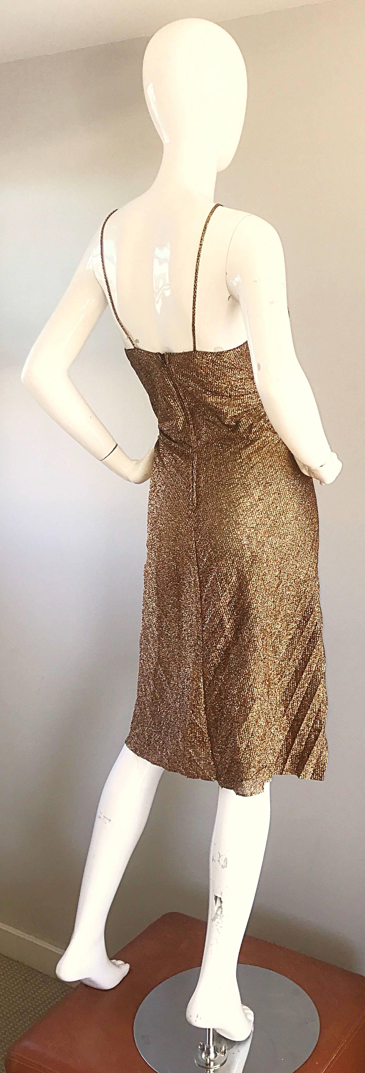 gold disco dress vintage