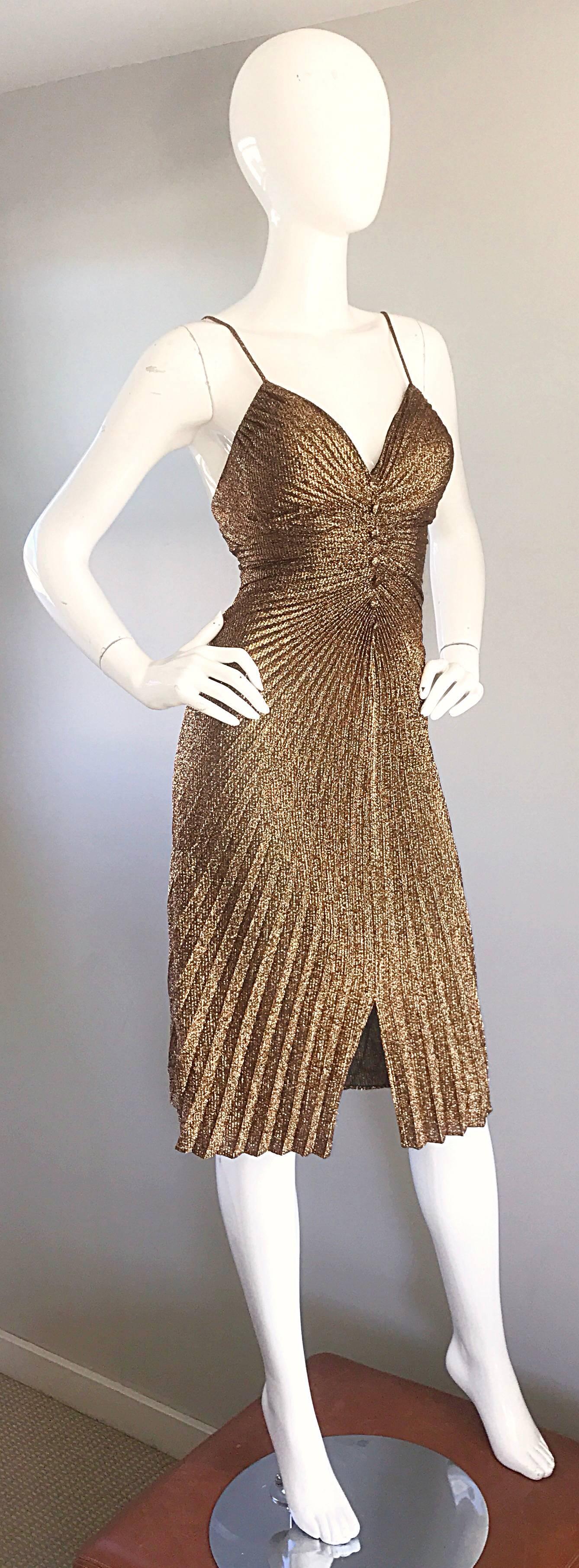 gold disco dress