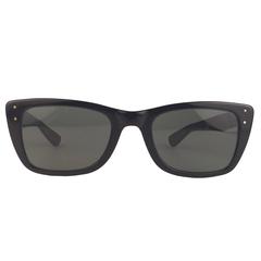 Vintage New Ray Ban Caribbean 1960's Mid Century Black G15 Lenses B&L USA Sunglasses