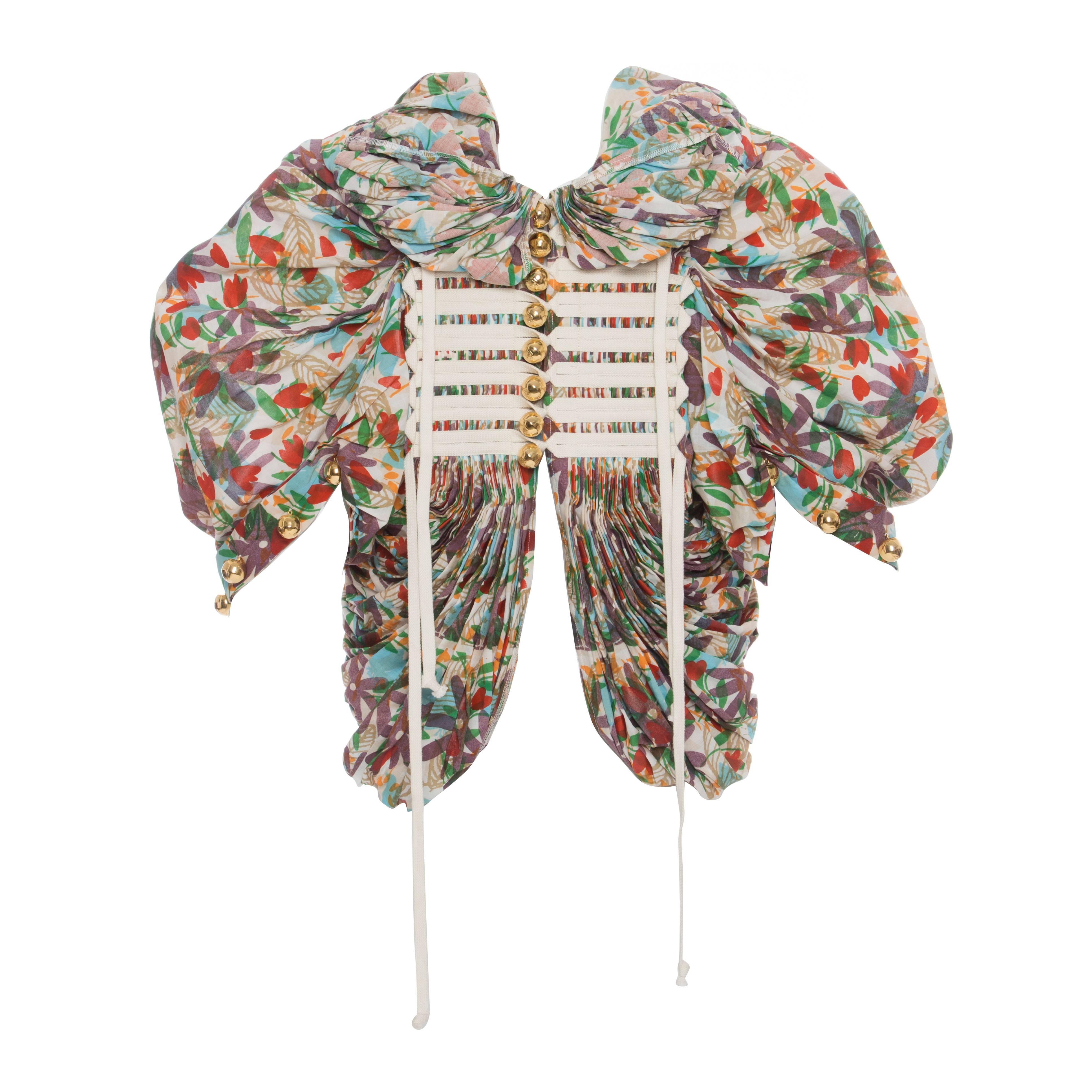 Tao for Comme des Garcons Floral Cotton Pleated Jacket, Spring 2009