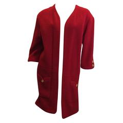 Edward Achour Red Wool Open Jacket 9