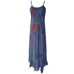 Comme des Garcons Navy Polka Dots Union Jack Dress AD 2005 6