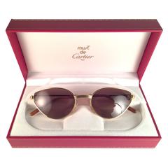 New Cartier Rivoli Vendome 54mm Cat Eye Sunglasses 18k Heavy Plated France