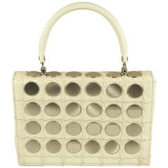 MOD and RARE 1960's Structured Purse with Round Silver Discs Summer! 1