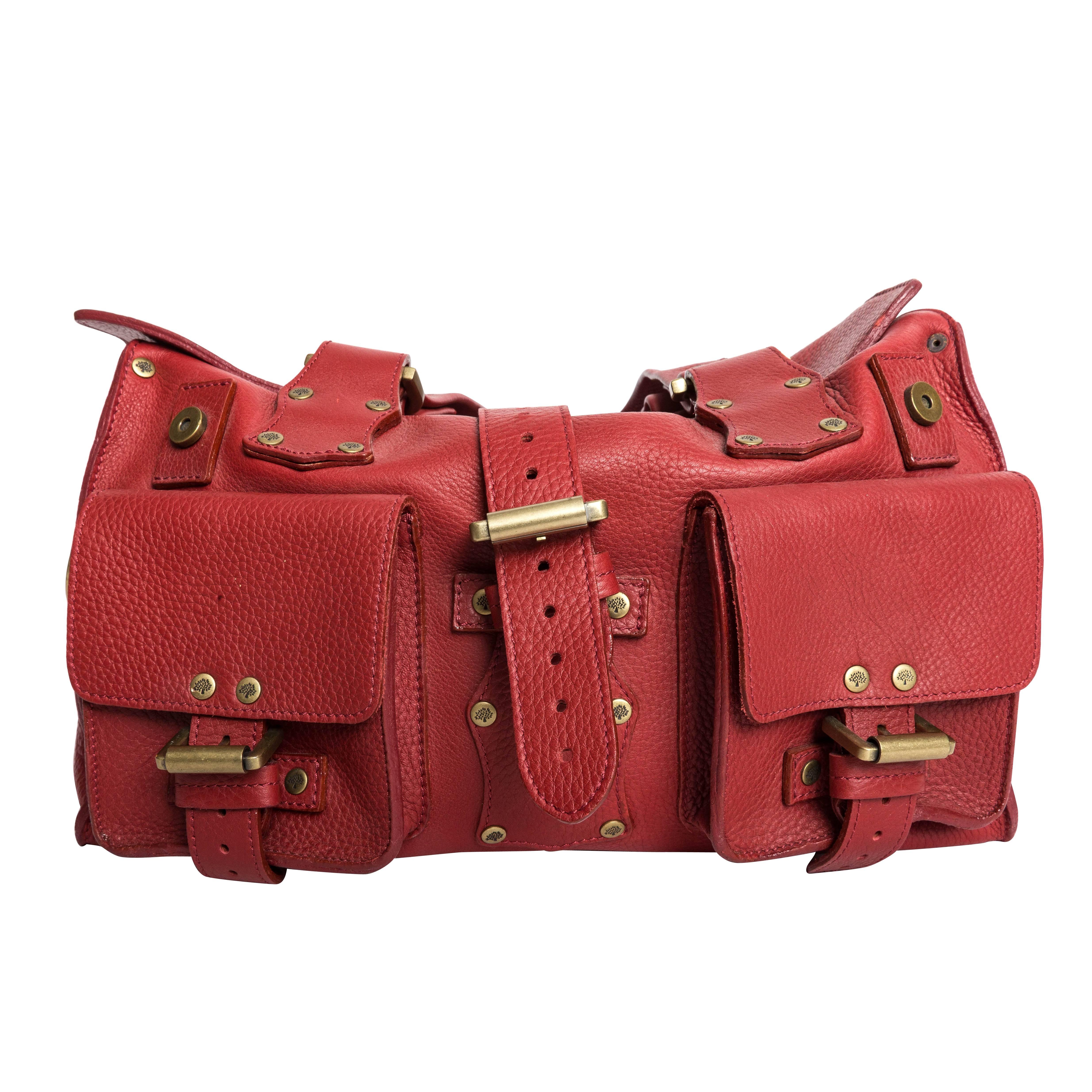 Mulberry Red Leather Roxanne  For Sale
