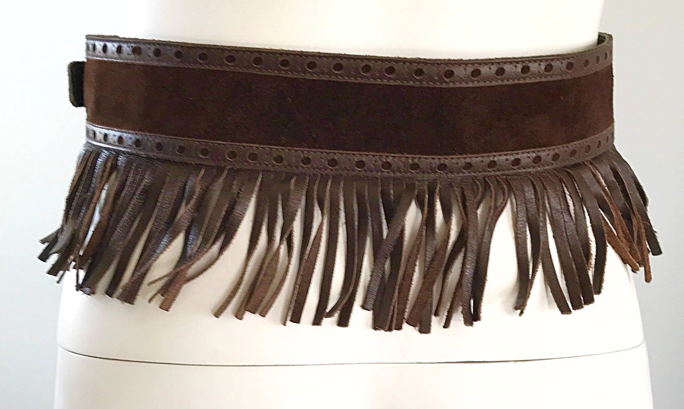 brown boho belt