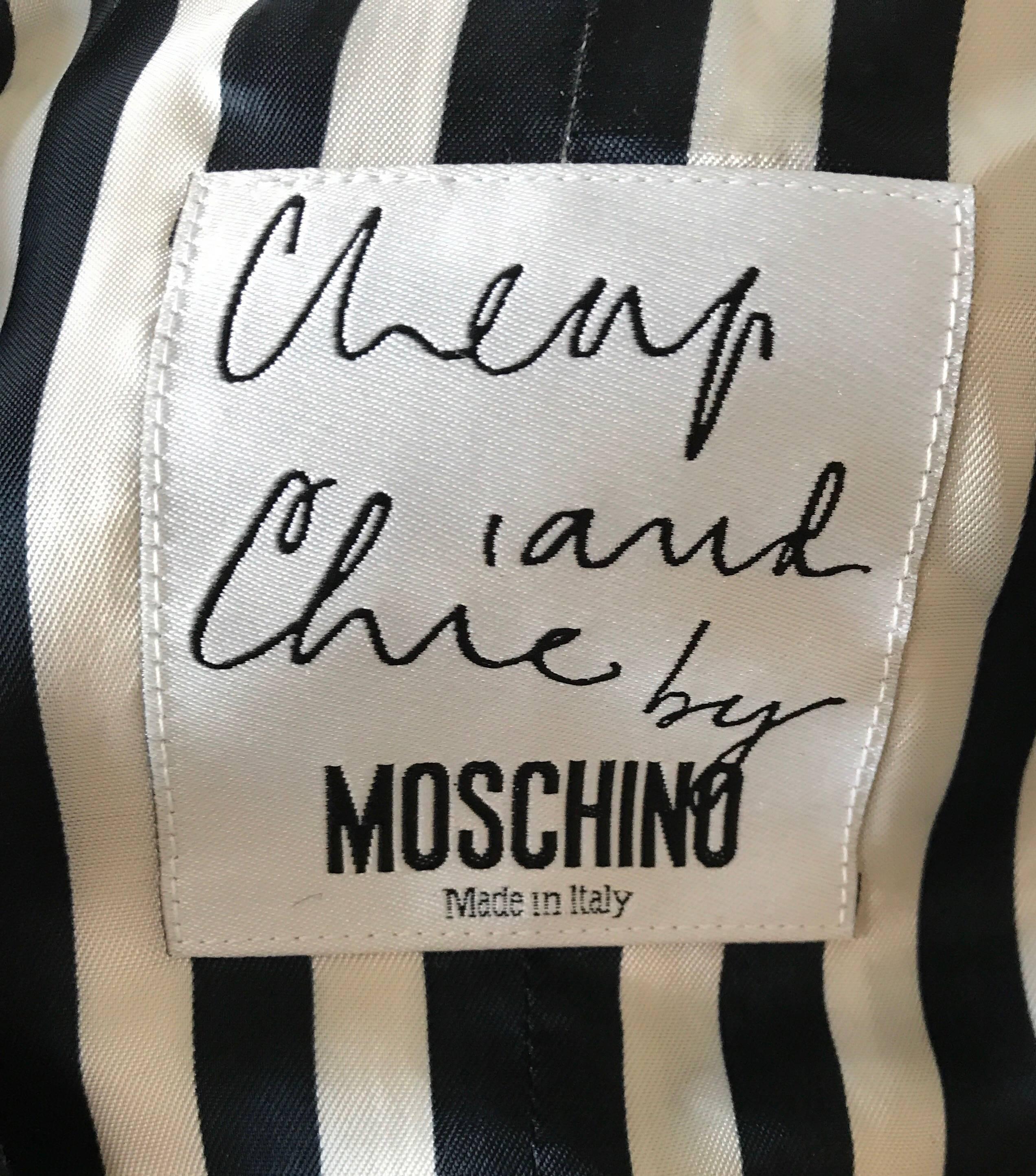 1990s Moschino Cheap and Chic Happy / Sad Hunter Green Carved Wood ...