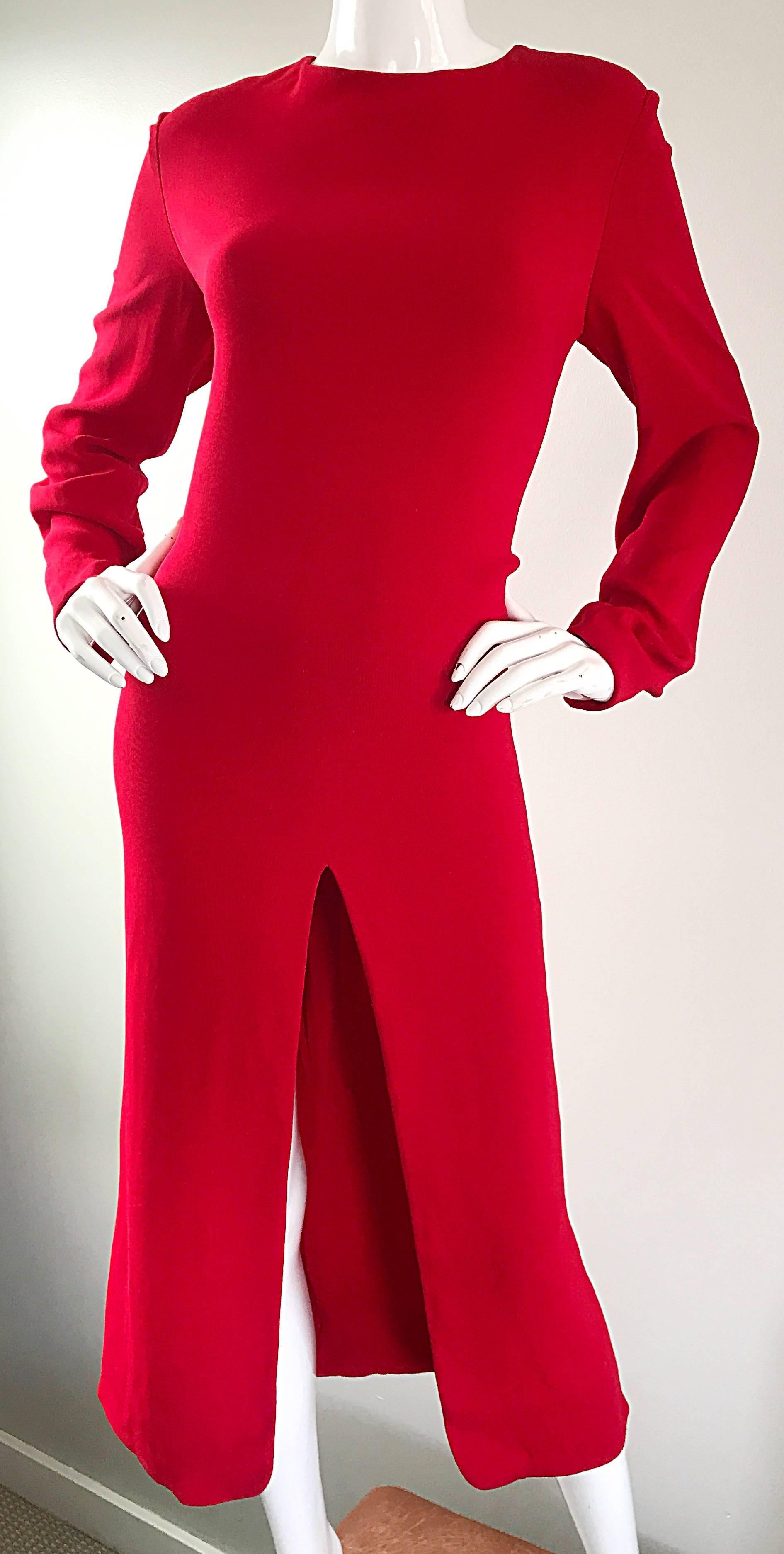 red badgley mischka dress