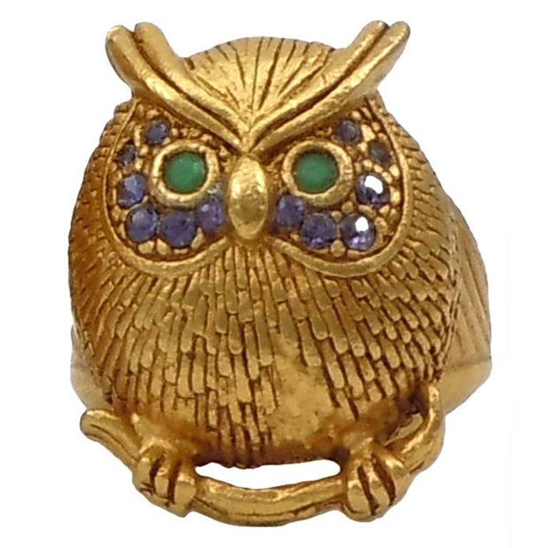 Askew London Owl Ring