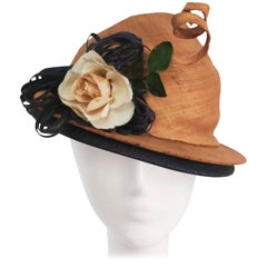 1930s Whimsical Corkscrew Straw Hat