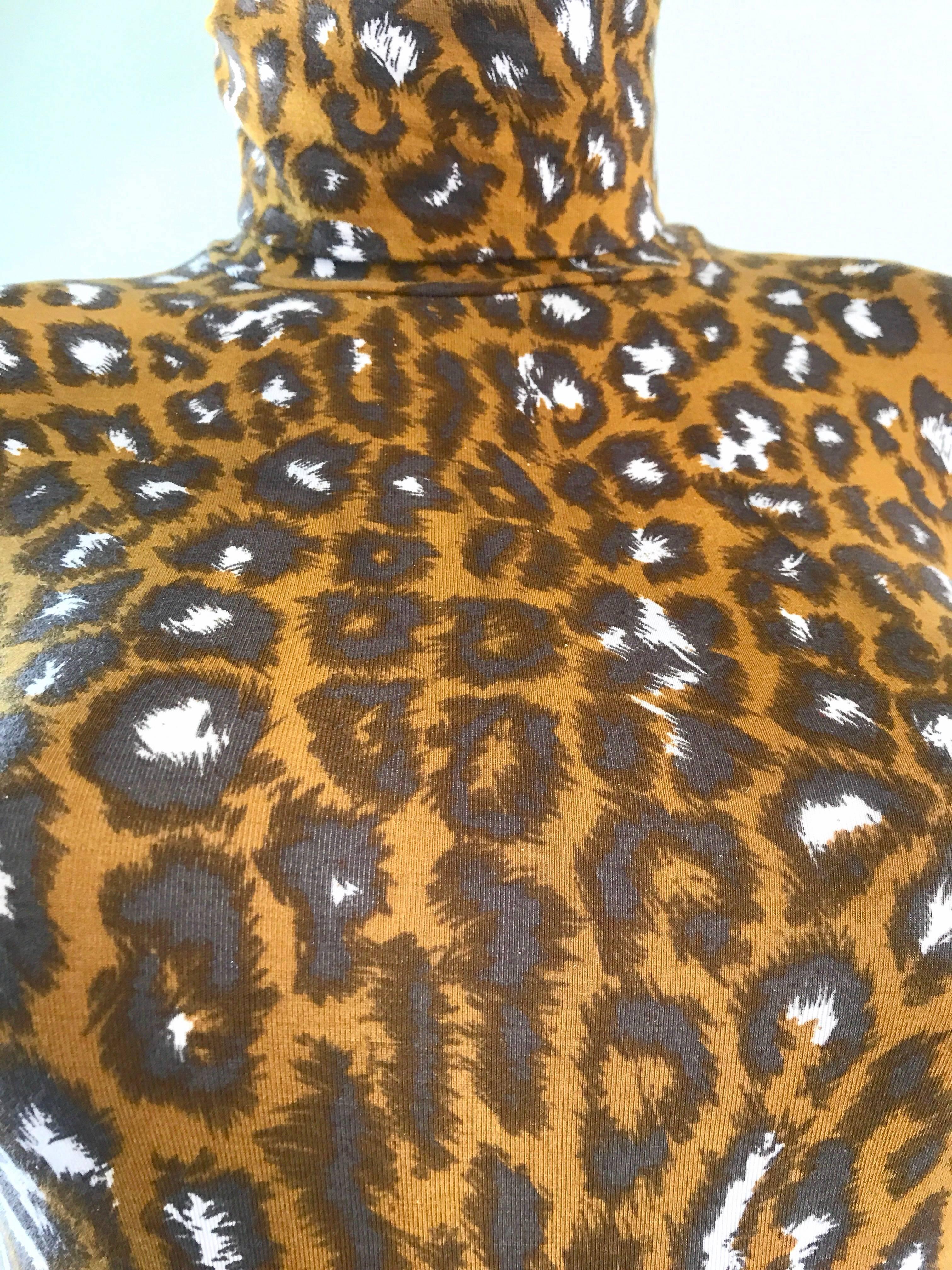 leopard turtleneck bodysuit