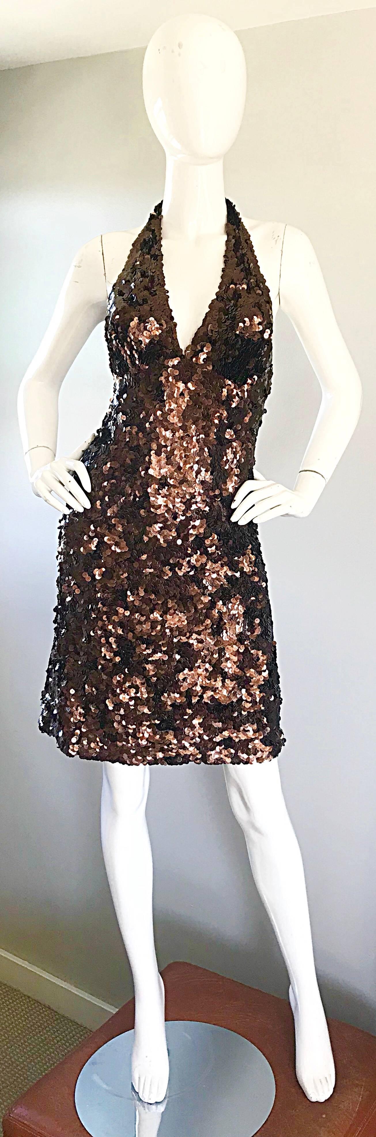chocolate sequin dress