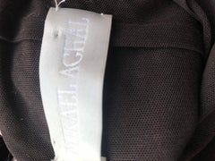 Mikael Aghal Chocolate Brown Sequin Stretch Jersey Sexy Halter Cocktail Dress