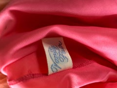 Vanity Fair Negligee Peignoir Hot Pink gerafftes Nachtkleid Kleid, 1960er Jahre