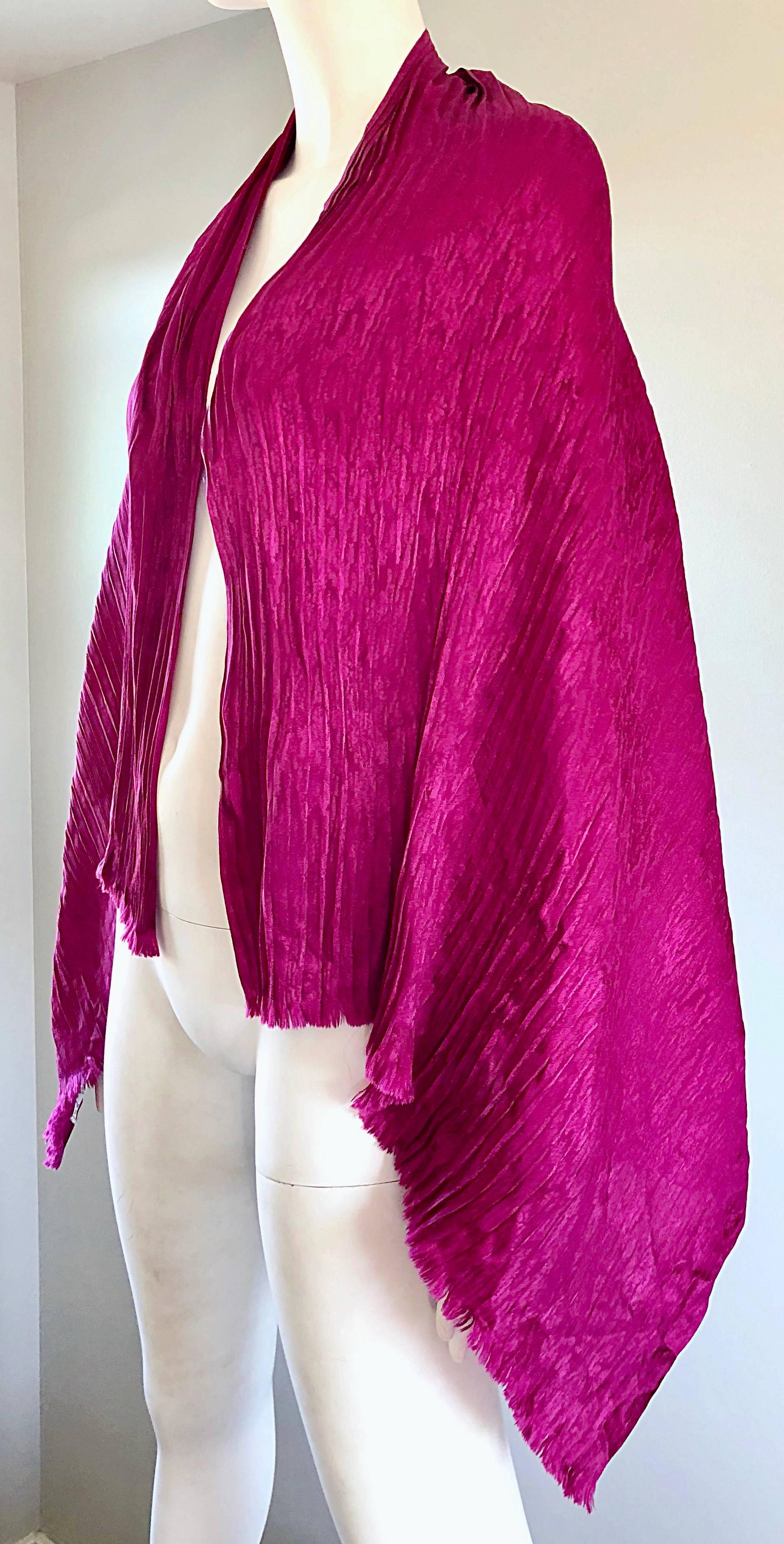 fuschia pink shawl