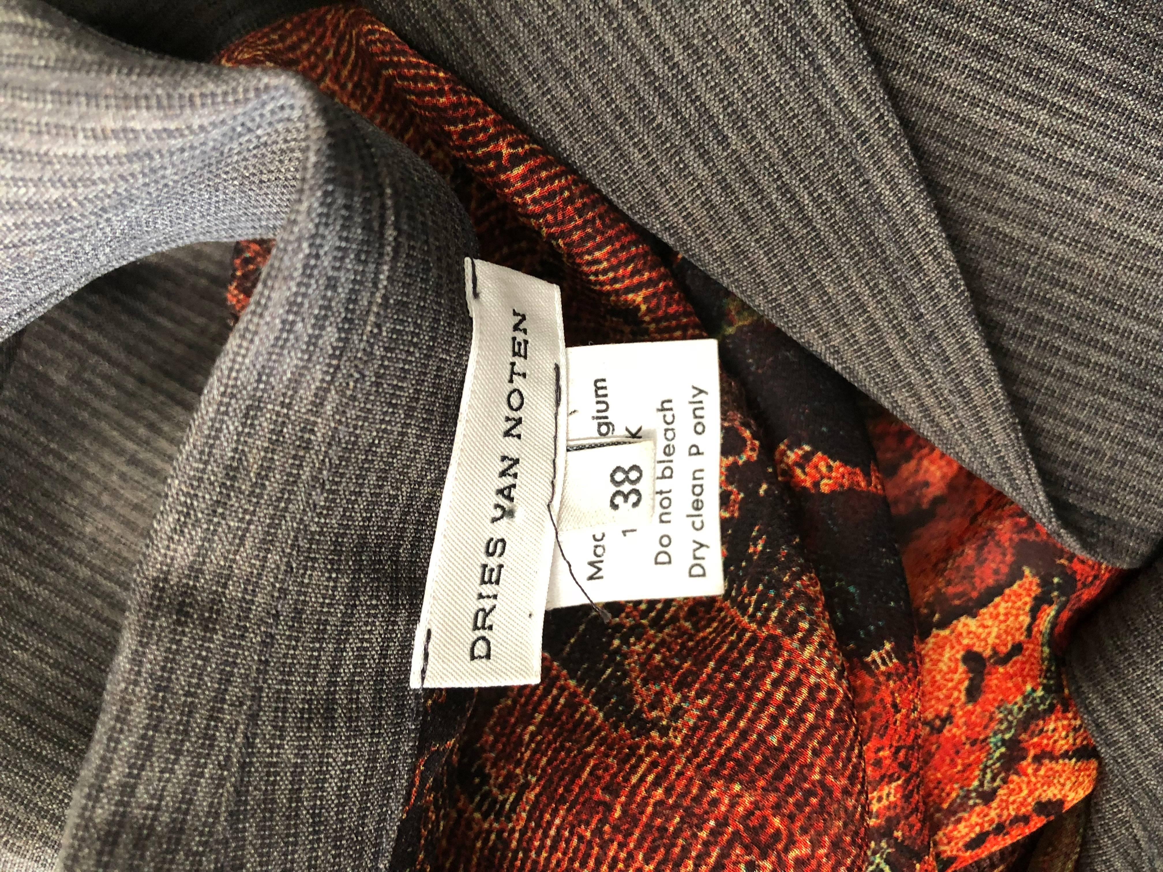 This rare vintage 90s DRIES VAN NOTEN piece comes from the estate of MARILYN LEWIS! Lewis was the founder and designer of the highly sought after Cardnali fashion house in 1966! Her pieces were sold at Neiman Marcus, Saks, Bergdorf Goodman, to name