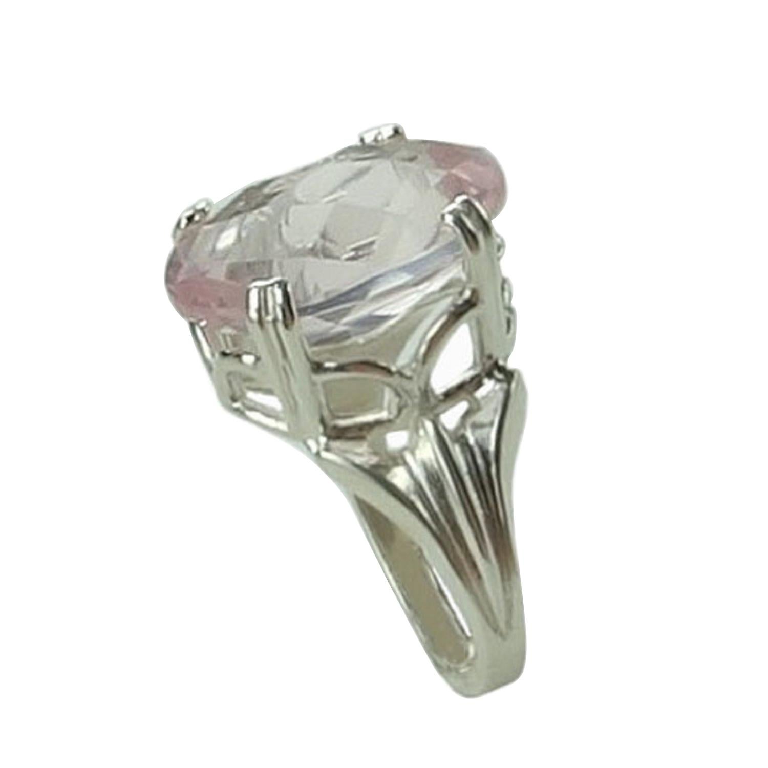 Artisan  AJD Rose Quartz in Sterling Silver Ring