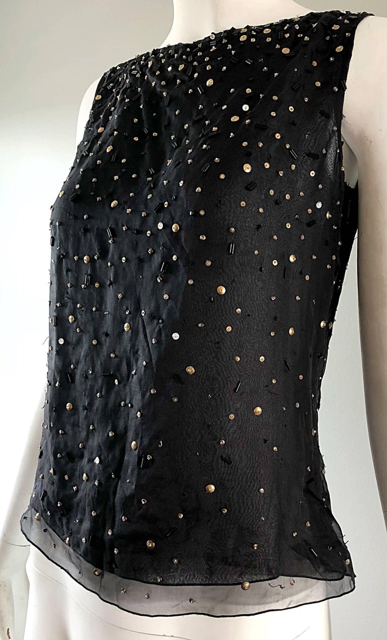 versace black blouse