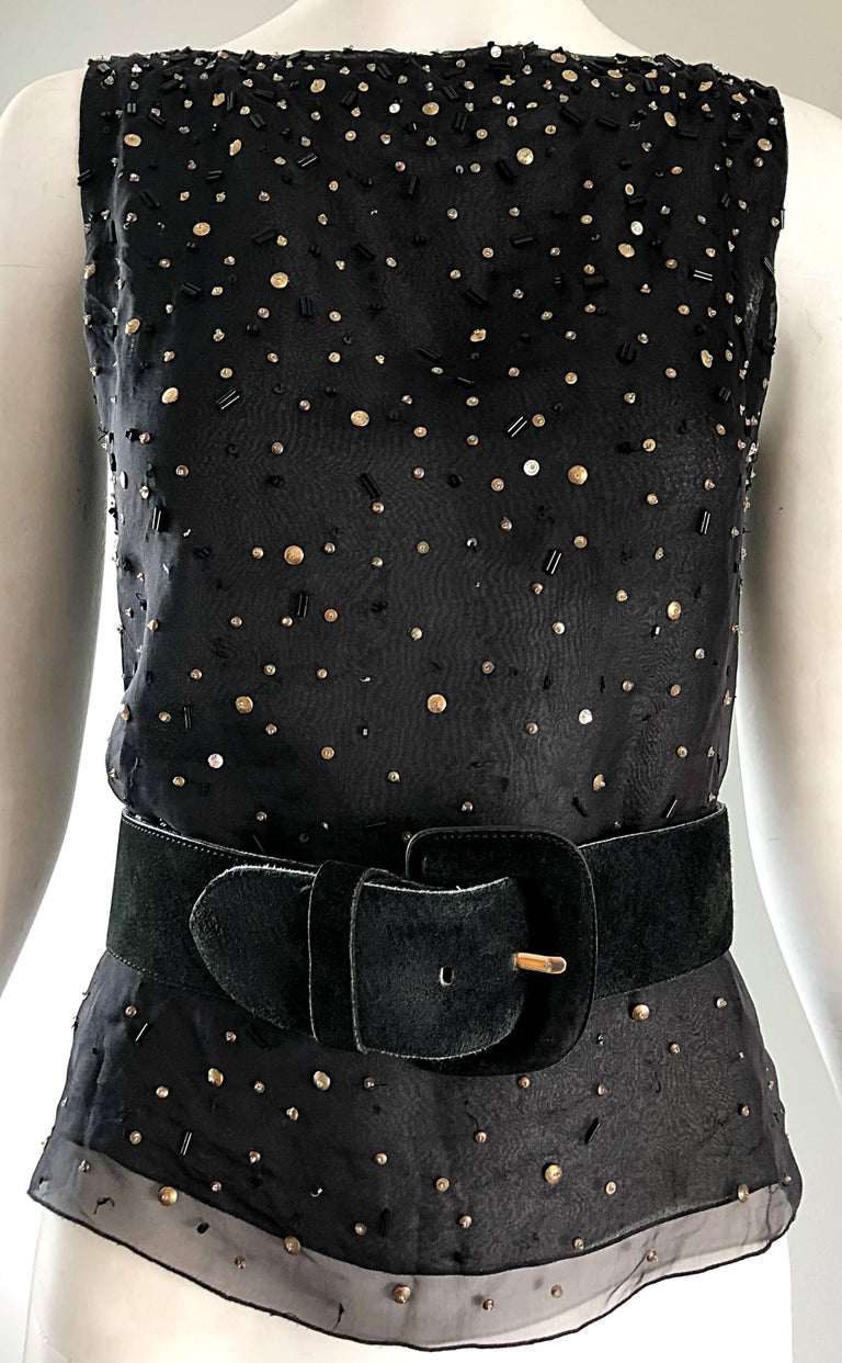 versace black blouse