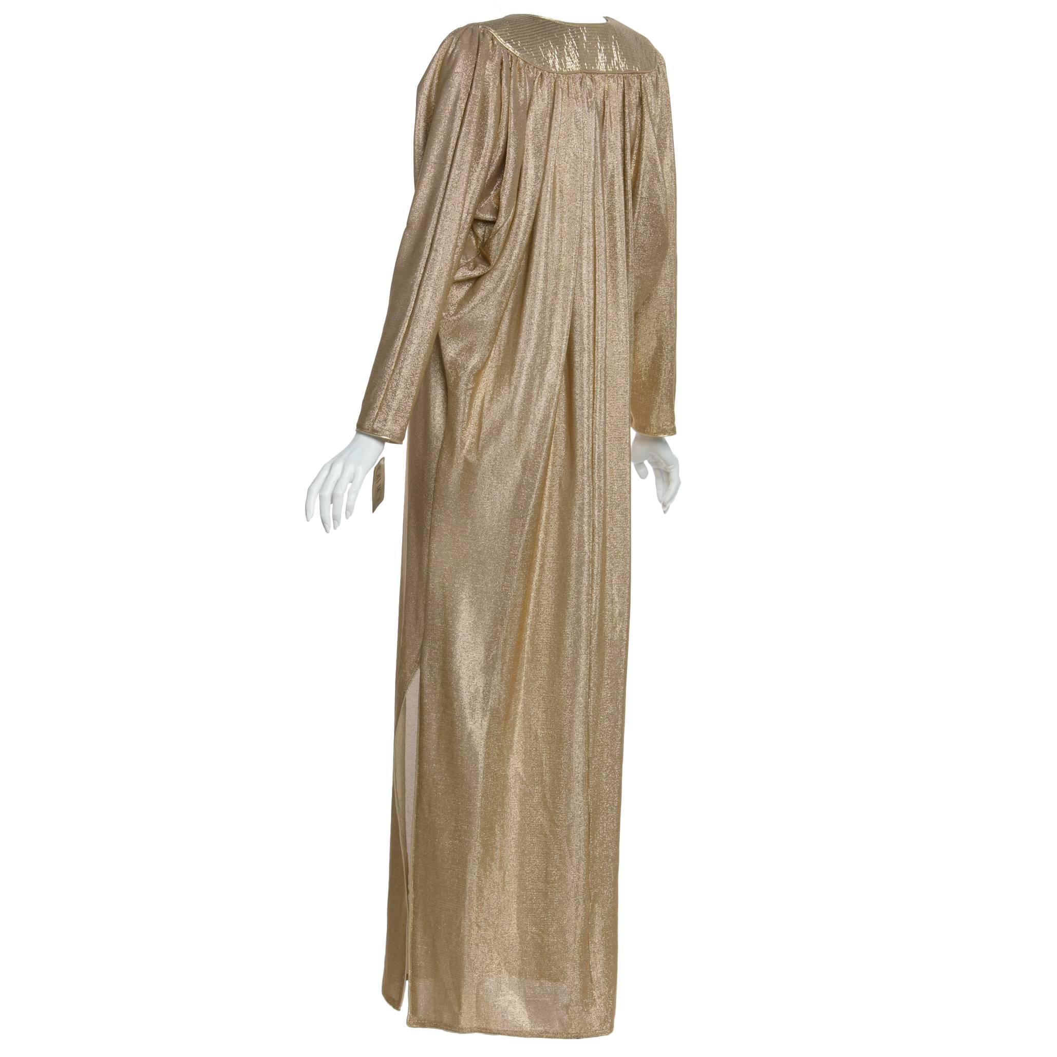 Bill Tice Metallic Gold Caftan, 1970s   