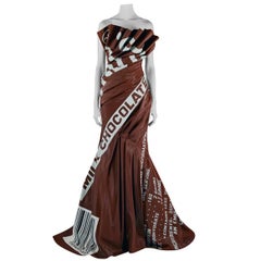 Moschino Couture Hershey Chocolate Bar Runway Gown   New