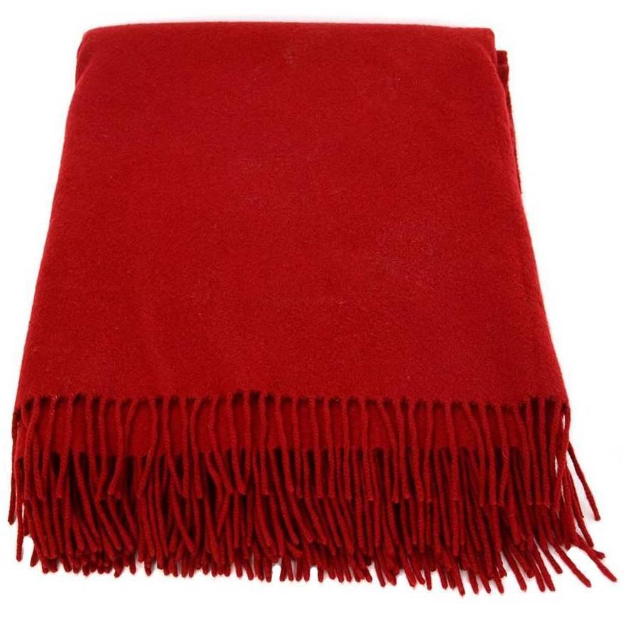 Red cashmere throw hot sale