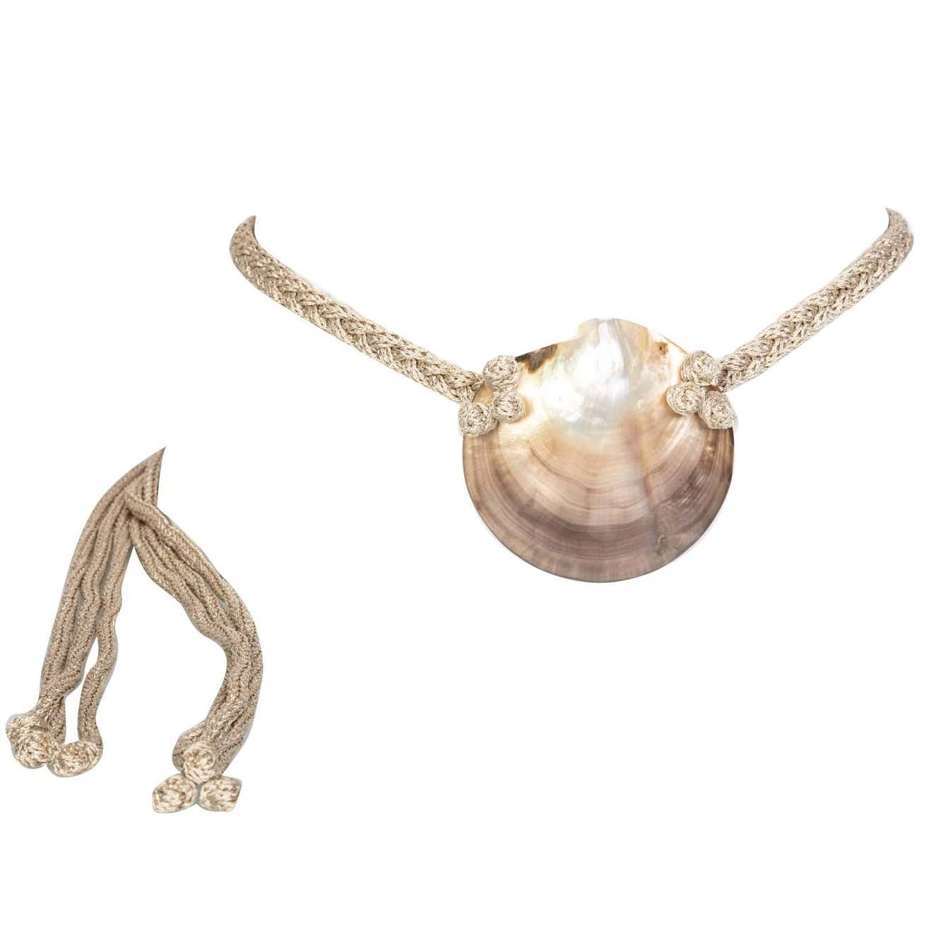 Mother of Pearl Sea Shell Braided Cord Belt, 1960s at 1stDibs | sea ...
