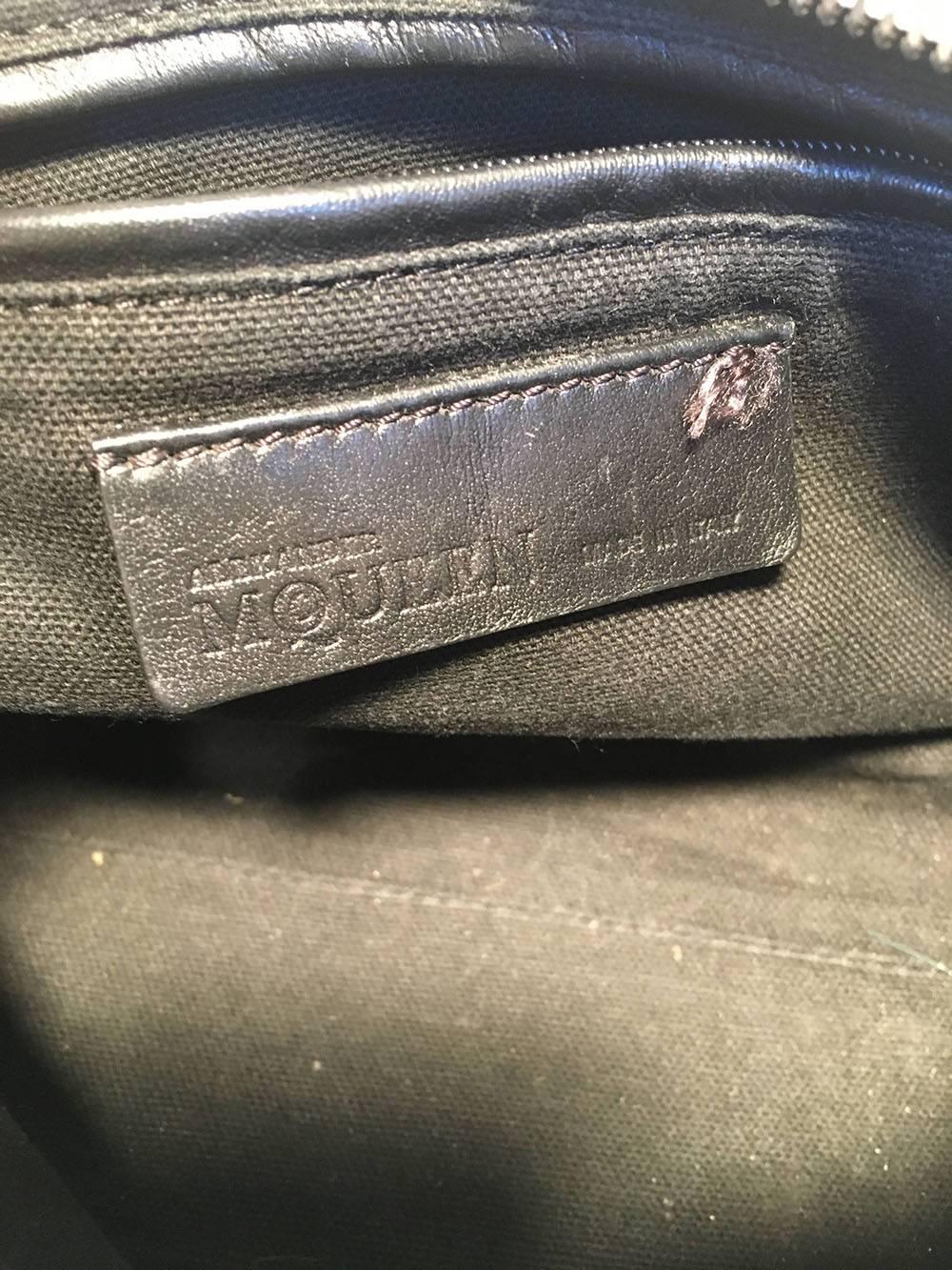 Alexander McQueen Mini Studded Padlock Zip Around Black and White Tote Bag  2