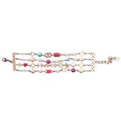 New Chanel Bracelet Pearl and Multi coloreded  AWESOME
