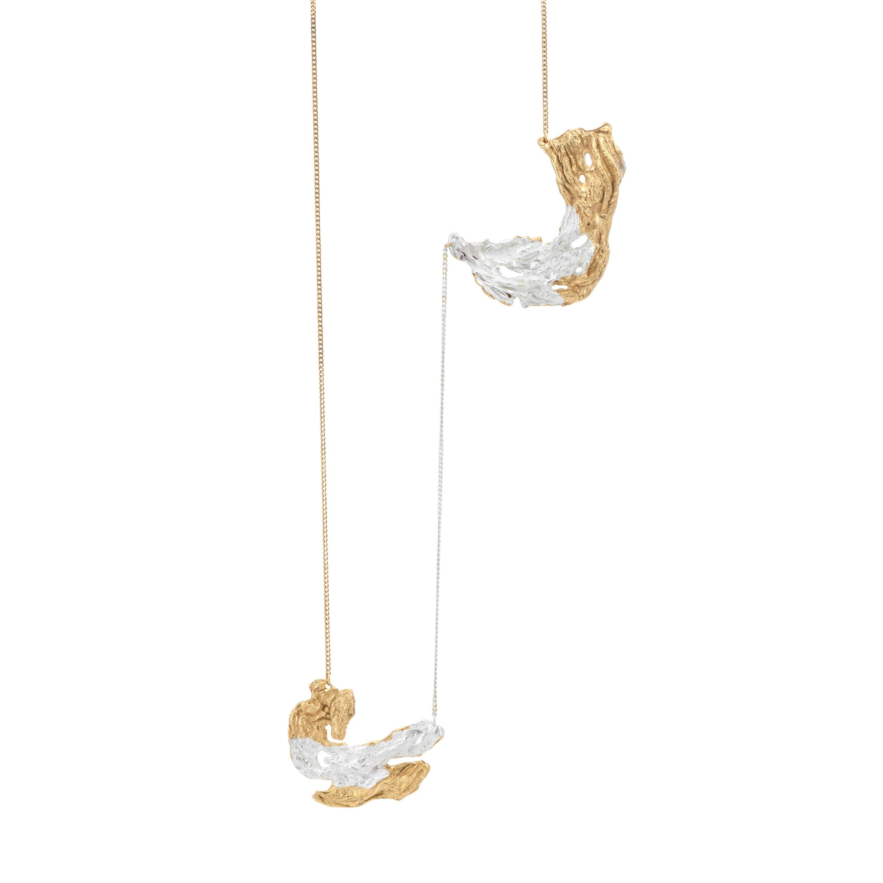 Loveness Lee - Risco - Gold and Silver Necklace For Sale