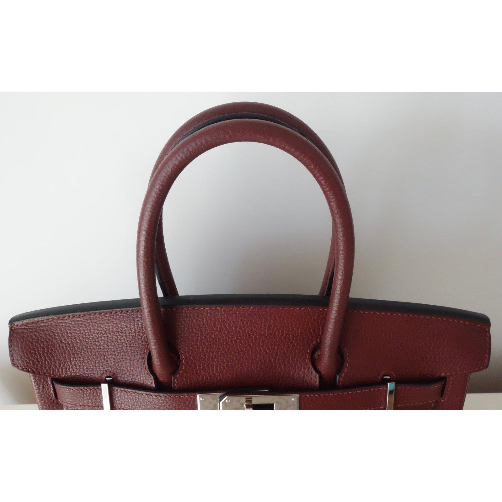Hermès Taurillon Clemence Leather Bordeaux Burgundy Phw 30 cm Birkin Bag   2