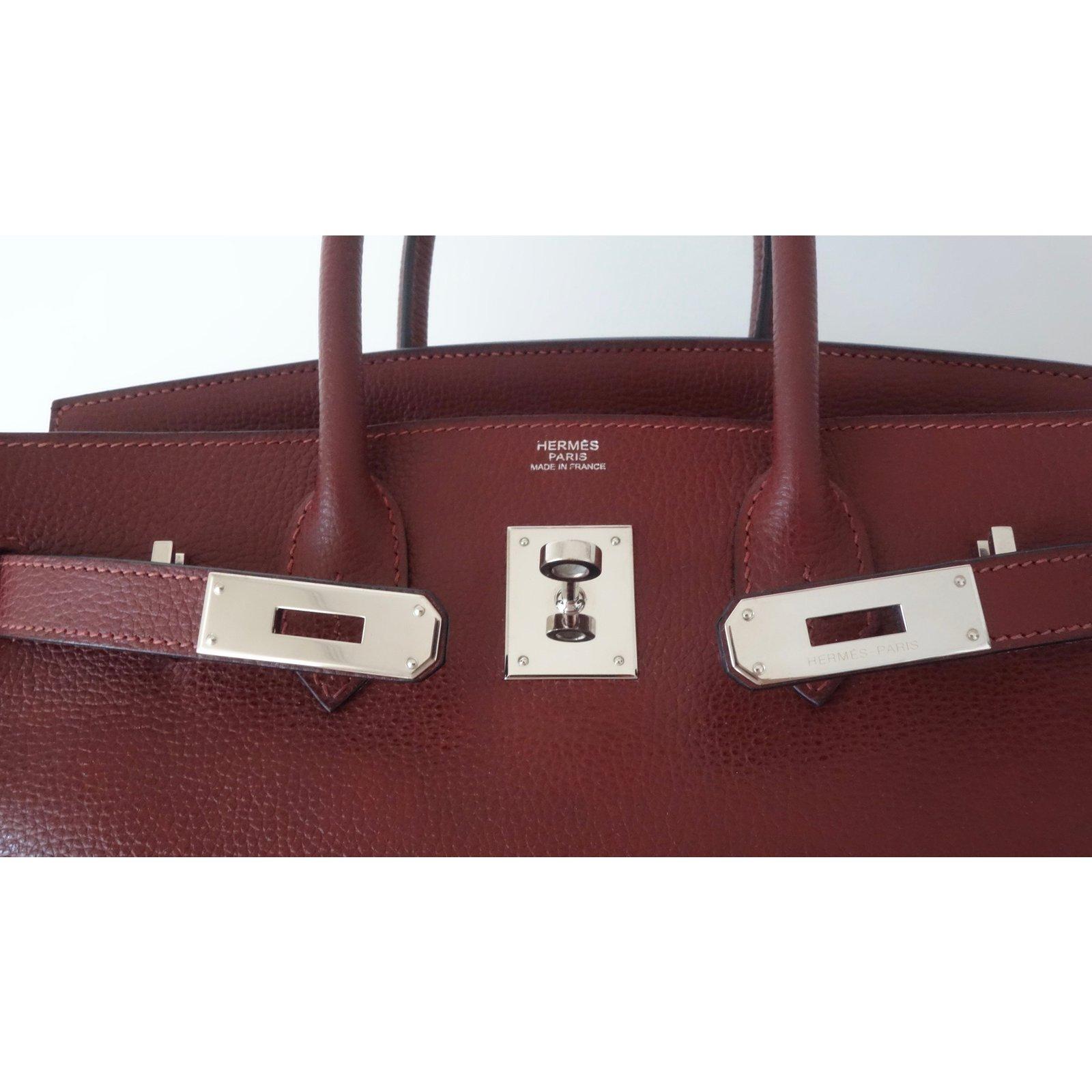 Hermès Taurillon Clemence Leather Bordeaux Burgundy Phw 30 cm Birkin Bag   3