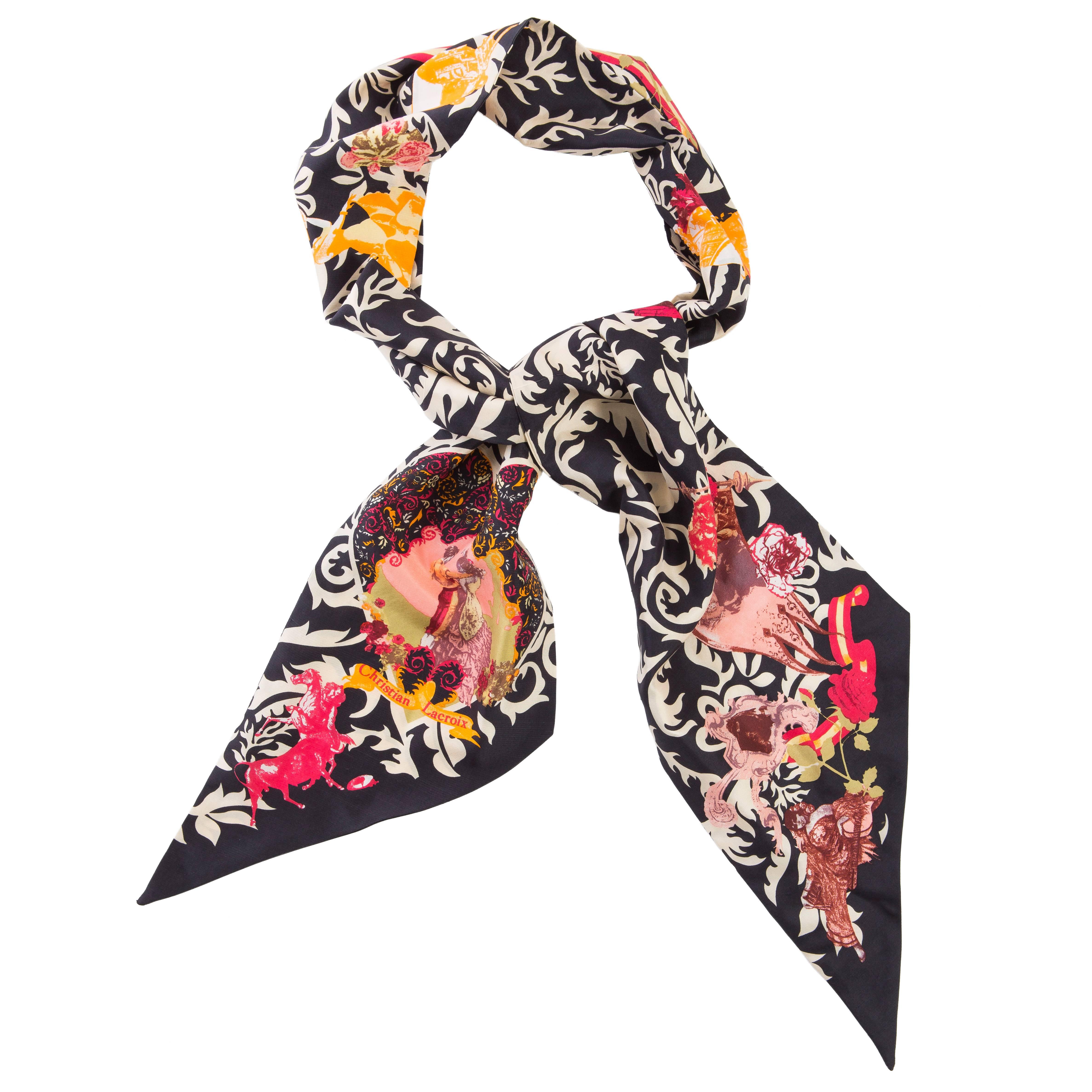 Christian Lacroix Silk Scarf  For Sale