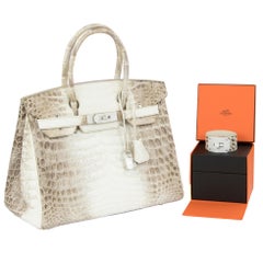  Hermes Birkin 30cm Himalayan Crocodile with Diamond Encrusted Hardware 