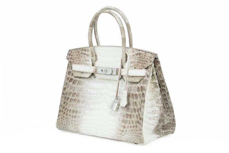 Hermes Birkin 25 Himalaya Niloticus Crocodile Diamond Encrusted Hardware