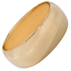 Bracelet jonc italien Micheletto audacieux en or vermeil et argent sterling, fait à la main