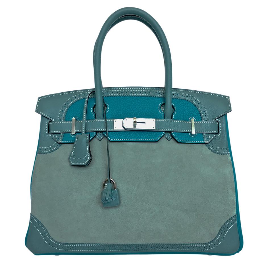 Hermes Birkin 30 Bag Blue Paradis Epsom Leather with Gold Hardware –  Mightychic