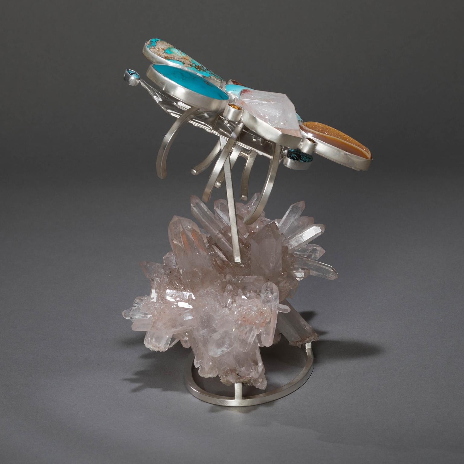 Studio Greytak Bracelet turquoise sur quartz de l'Himalaya avec citrine et pierre de soleil Neuf - En vente à Missoula, MT