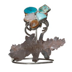 Studio Greytak 'Turquoise Bracelet On Himalayan Quartz' with Citrine & Sunstone
