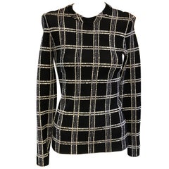 Proenza Schouler Black and WhiteChecked Print Top (S)