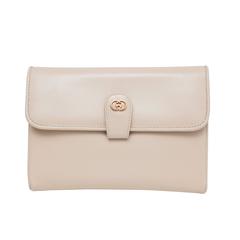 Gucci Cream Leather Clutch With Detachable Shoulder Strap, Circa 1970's