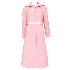 Courreges Pink Wool Coat 9