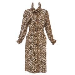 Alexander McQueen Silk Leopard Print Trench Coat, Autumn-Winter 2005