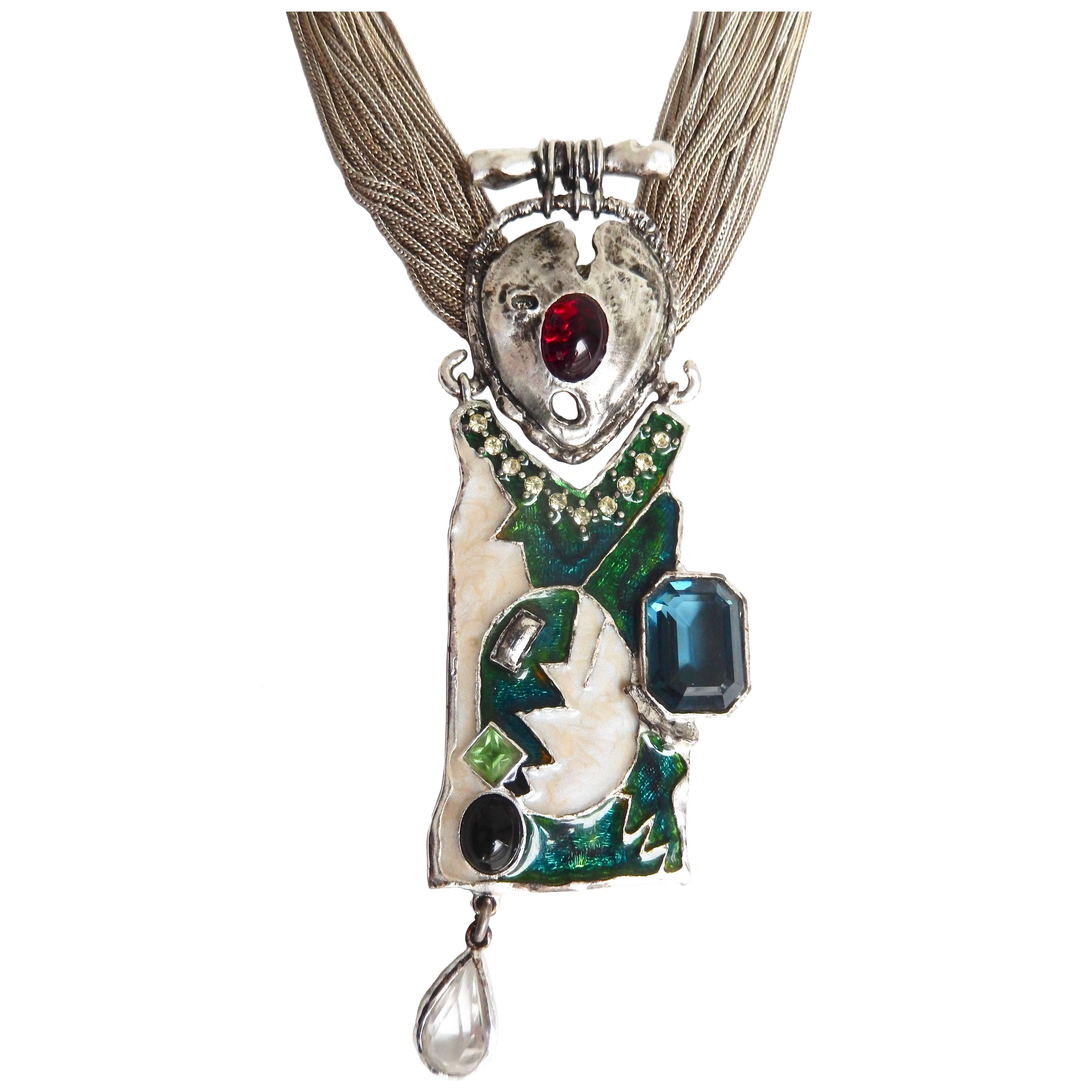 1990s Lacroix Modern Tribalist Necklace For Sale