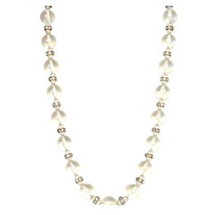 CHANEL Vintage '88 Clear Bead & Crystal Necklace