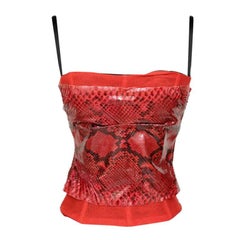 Dolce & Gabbana red python skin corset