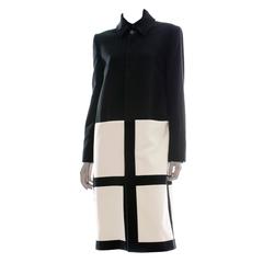 John Bartlett Black Ivory Moleskin Coat, Fall Circa 1999 4